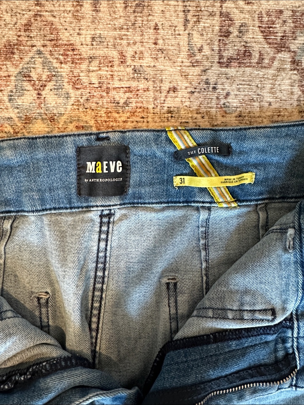 Anthropologie Maeve Light Blue Denim Jeans 'The Colette' - Picture 2 of 4